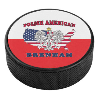 Brenham Texas Polnischer Amerikaner Eishockey Puck