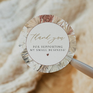 BRENNA Bohemisch Terracotta Duftende Mimosen Runder Aufkleber