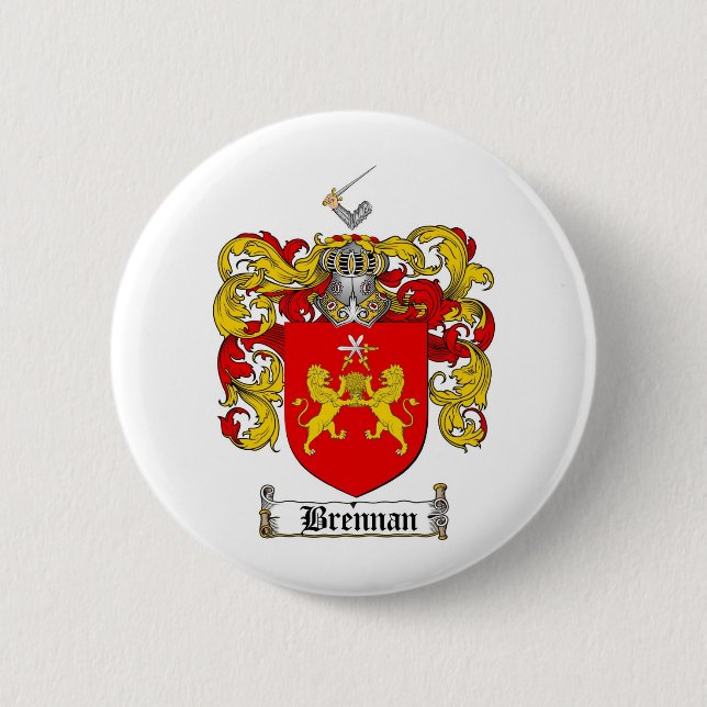 BRENNAN FAMILIENWAPPEN - BRENNAN WAPPEN BUTTON (Vorderseite)