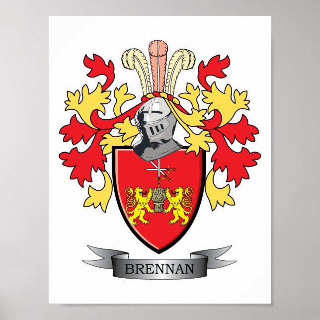 Brennan-Familienwappen-Wappen Poster (Vorne)