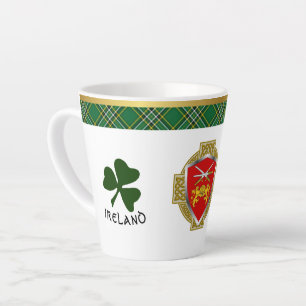Brennan Irish Shield & Tartan Personalisiert Milchtasse
