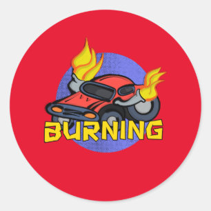 Brennaufkleber Runder Aufkleber