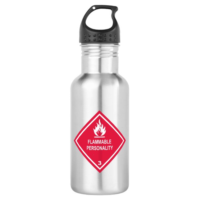 Brennbare Persönlichkeit Edelstahlflasche (Vorderseite)