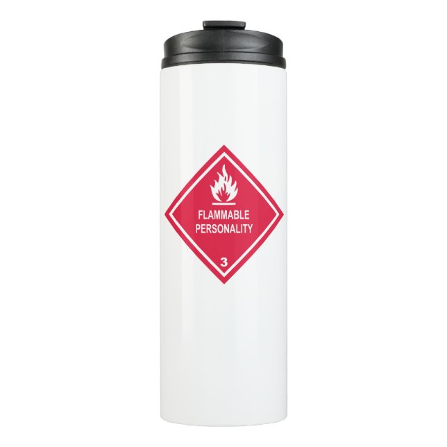 Brennbare Persönlichkeit Thermosbecher (Vorderseite)