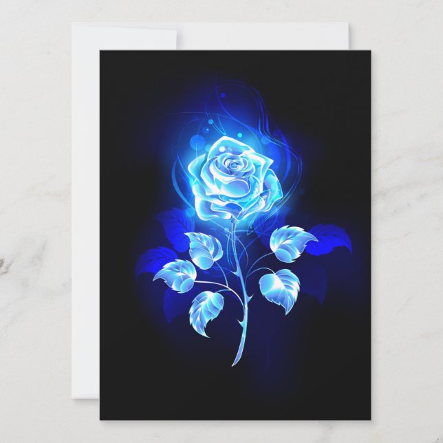 Brennen der blauen Rose Ankündigung (Vorderseite)
