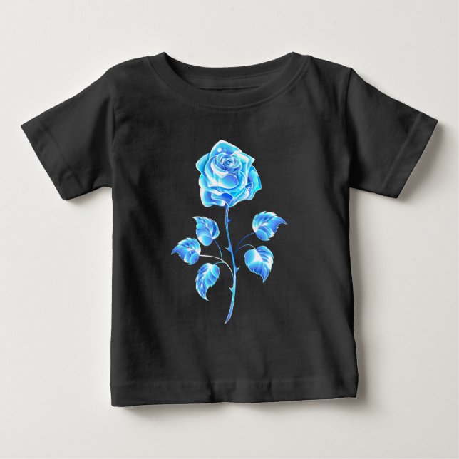 Brennen der blauen Rose Baby T-shirt (Vorderseite)