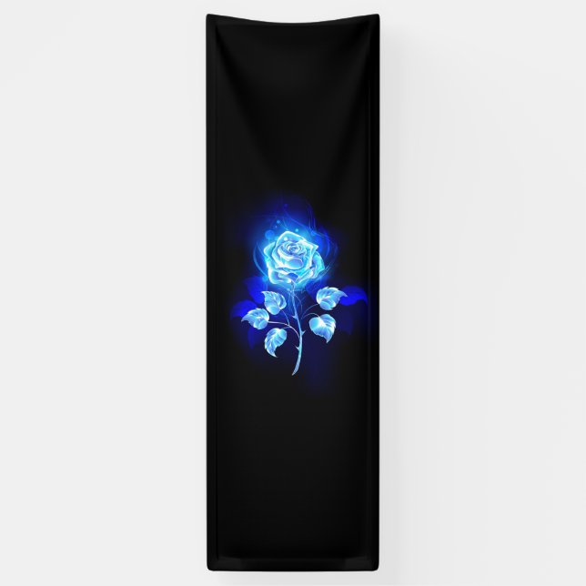 Brennen der blauen Rose Banner (Vertikal)