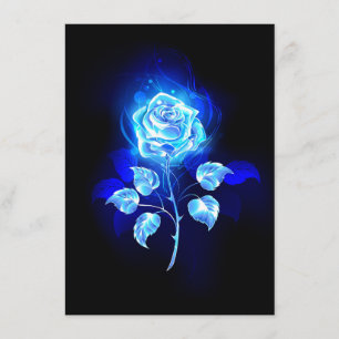 Brennen der blauen Rose Begleitkarte
