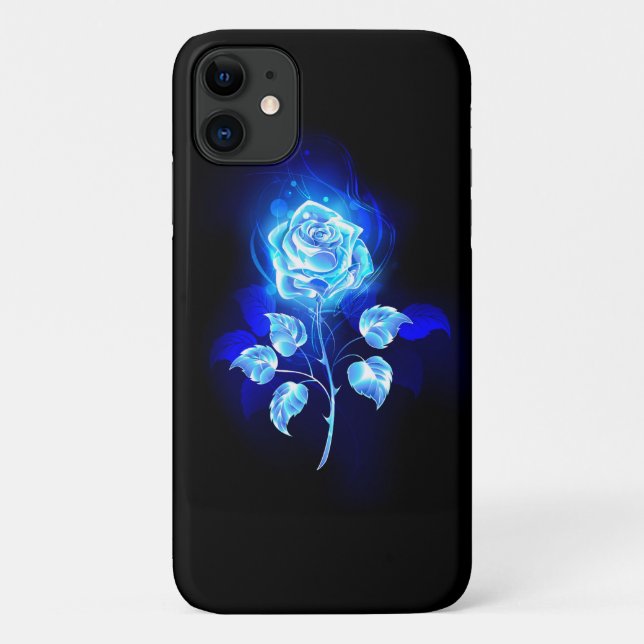 Brennen der blauen Rose Case-Mate iPhone Hülle (Rückseite)