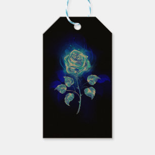 Brennen der blauen Rose Geschenkanhänger