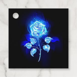 Brennen der blauen Rose Geschenkanhänger