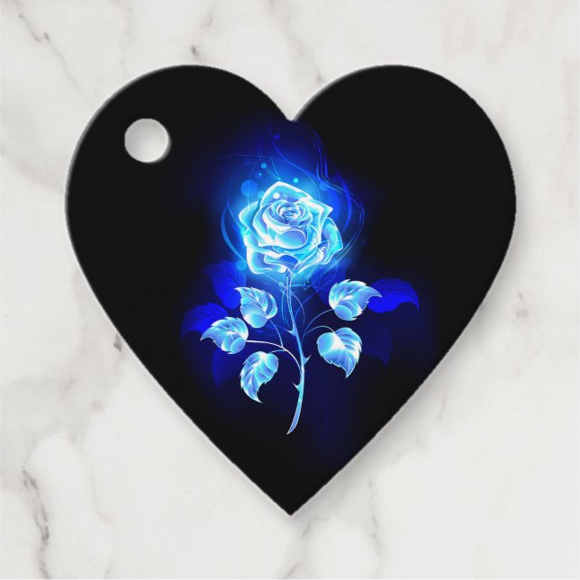 Brennen der blauen Rose Geschenkanhänger (Vorderseite)