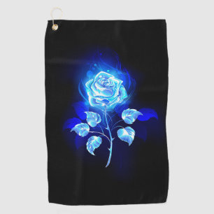 Brennen der blauen Rose Golfhandtuch