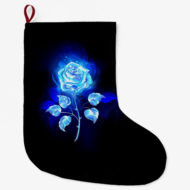 Brennen der blauen Rose Großer Weihnachtsstrumpf (Vorderseite)