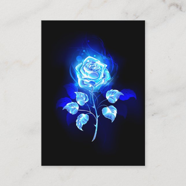 Brennen der blauen Rose Hinweiskarte (Vorderseite)