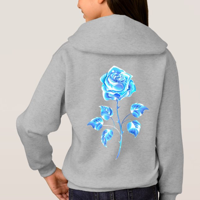 Brennen der blauen Rose Hoodie (Rückseite)