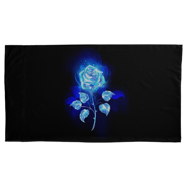 Brennen der blauen Rose Kissenbezug (Vorderseite)