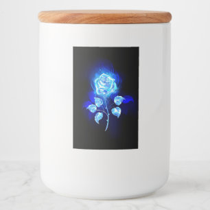 Brennen der blauen Rose Lebensmitteletikett