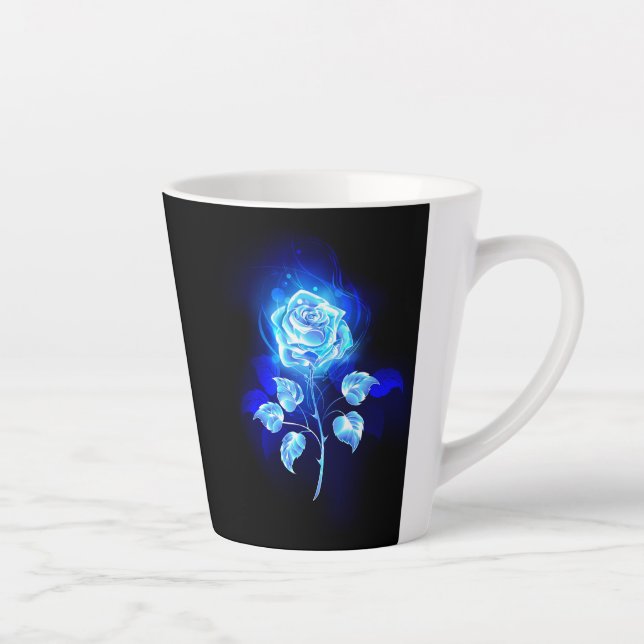 Brennen der blauen Rose Milchtasse (Rechts)