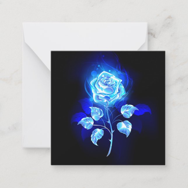 Brennen der blauen Rose Mitteilungskarte (Vorderseite)
