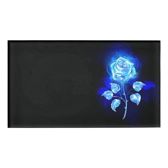 Brennen der blauen Rose Namenschild (Vorderseite)