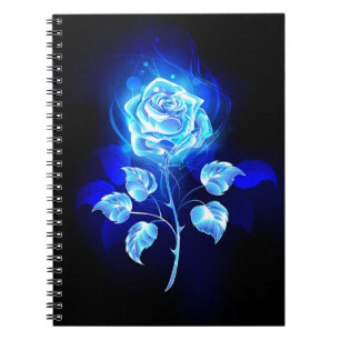 Brennen der blauen Rose Notizblock