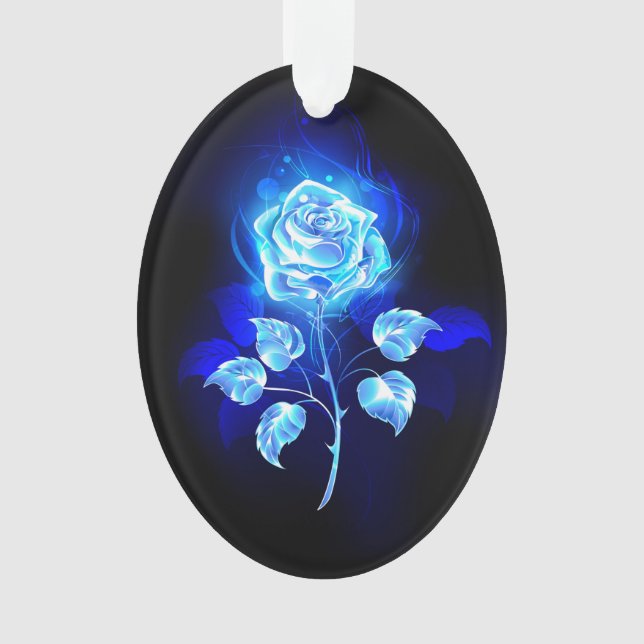 Brennen der blauen Rose Ornament (Vorderseite)