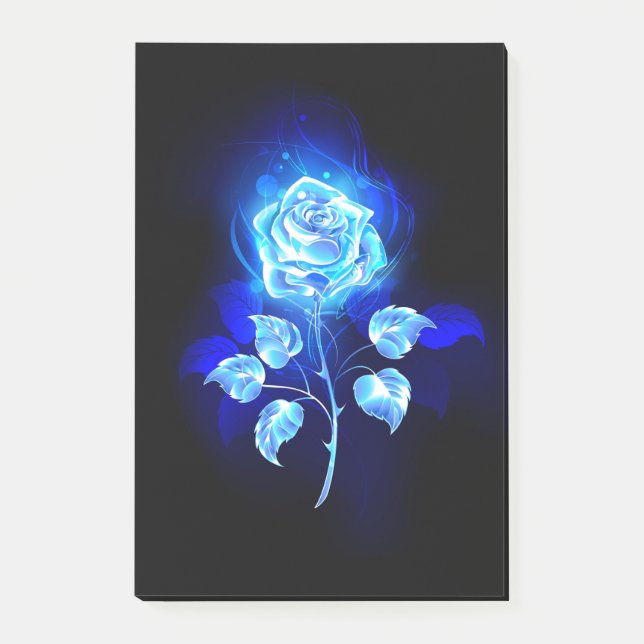Brennen der blauen Rose Post-it Klebezettel (Vorderseite)