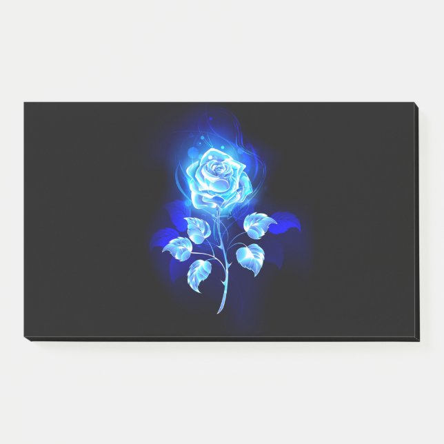 Brennen der blauen Rose Post-it Klebezettel (Vorderseite)