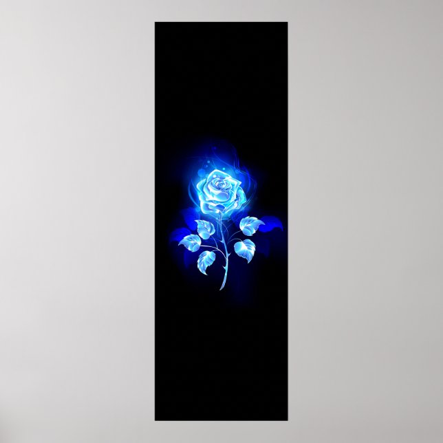 Brennen der blauen Rose Poster (Vorne)