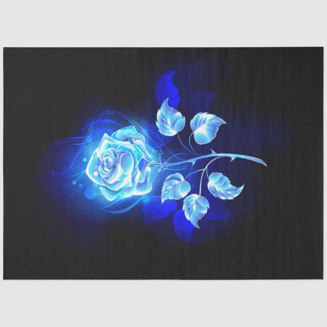Brennen der blauen Rose Seidenpapier (Vorderseite)