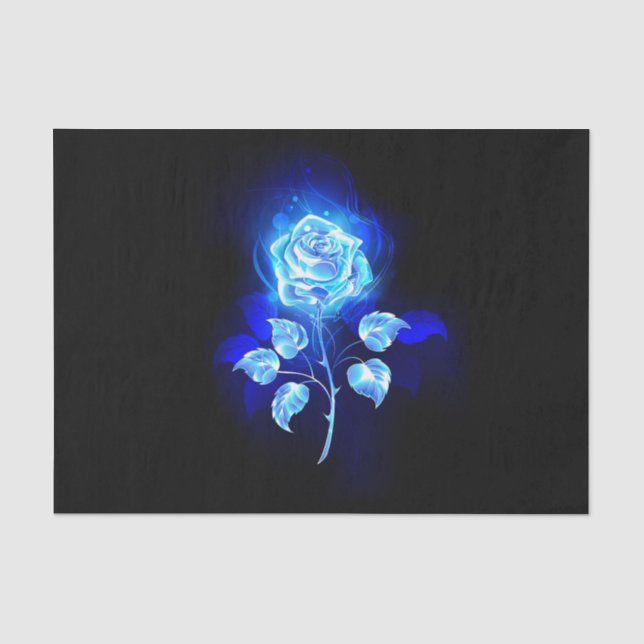 Brennen der blauen Rose Seidenpapier (Vorderseite)