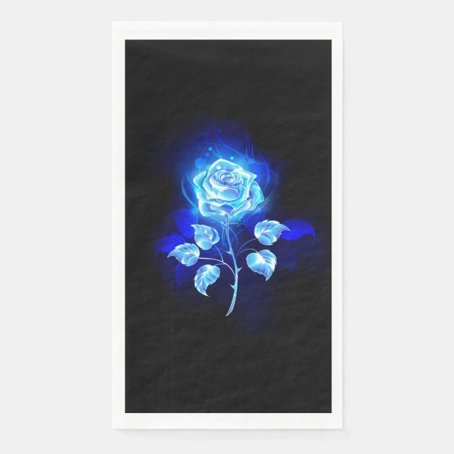 Brennen der blauen Rose Serviette (Vorderseite)