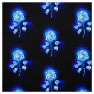 Brennen der blauen Rose Stoff