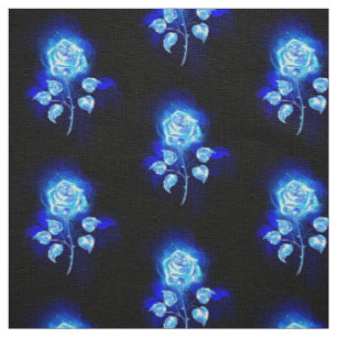 Brennen der blauen Rose Stoff