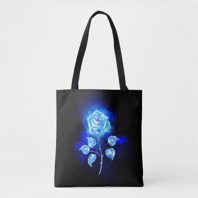 Brennen der blauen Rose Tasche (Vorderseite)
