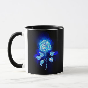 Brennen der blauen Rose Tasse