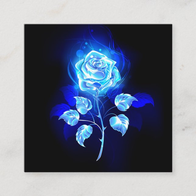 Brennen der blauen Rose Telefonnummerkarte (Vorderseite)