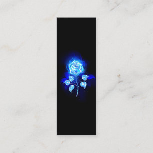 Brennen der blauen Rose Telefonnummerkarte