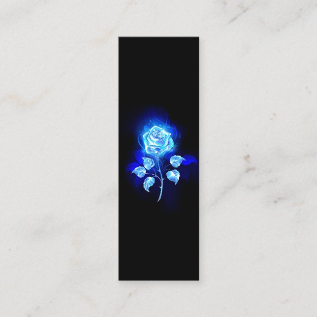 Brennen der blauen Rose Telefonnummerkarte (Vorderseite)