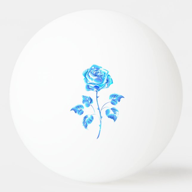 Brennen der blauen Rose Tischtennisball (Vorderseite)