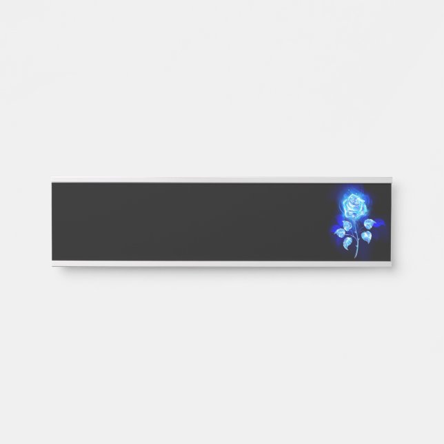Brennen der blauen Rose Türschild (Vorderseite )
