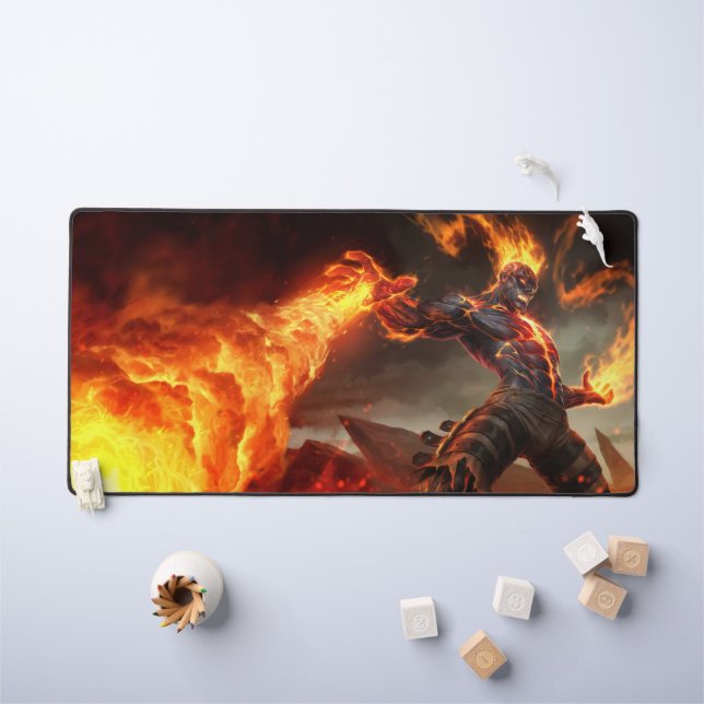 Brennen der Gaming-Desk-Mat | Flammenmousepad Schreibtischunterlage (Kindertisch)