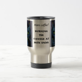 Brennen der Kerzenkaffee-Tasse Reisebecher
