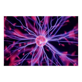 Brennen der Plasma-Kugel Poster