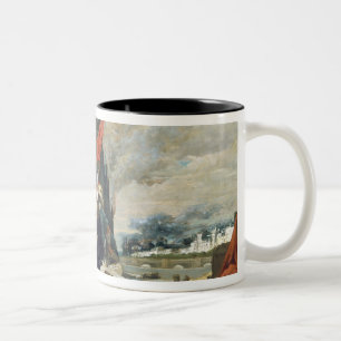Brennen des Tuileries, 1871 Zweifarbige Tasse