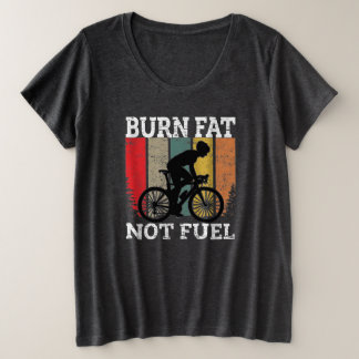Brennen Fett nicht Öl Funny Bicycle Design Große Größe T-Shirt