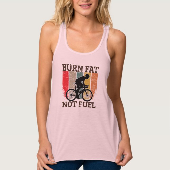 Brennen Fett nicht Öl Funny Bicycle Design Tank Top (Vorderseite)