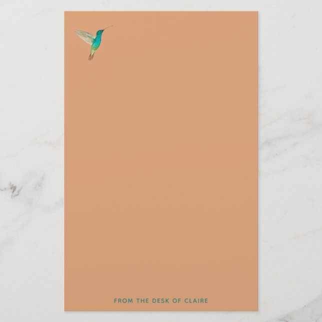 Brennen Sand Hummingbird-Papier Briefpapier (Vorderseite)