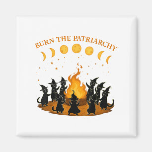 Brennen Sie den Patriarchenkatze Witch Funny Femin Magnet